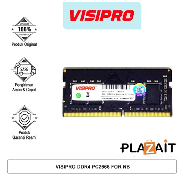 VISIPRO DDR4 4GB, 8GB, 16GB PC2666 FOR NB