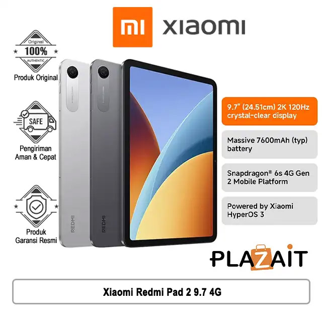 Xiaomi Redmi Pad 2 9.7 4G 4GB/64GB | 4GB/128GB - Garansi Resmi