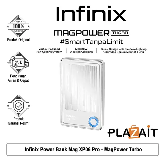 Infinix Power Bank Mag XP06 Pro - MagPower Turbo - Wireless Charging - 20W max - 5000mAh - Type C - Fan Cooling System