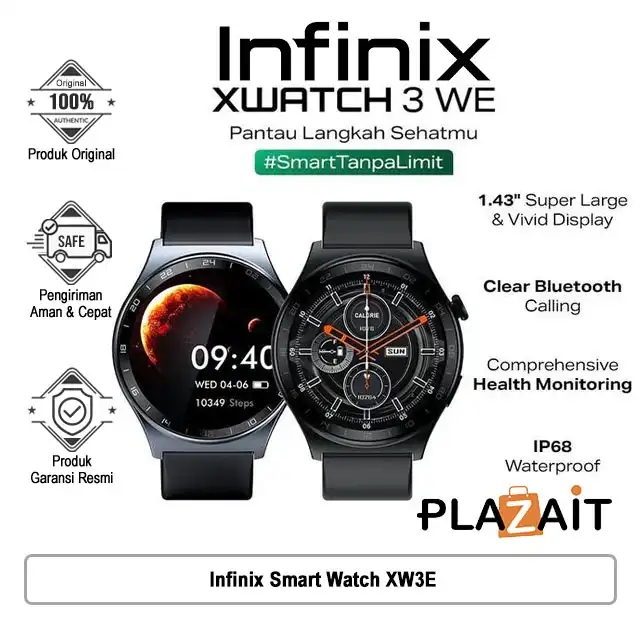 Infinix Smart Watch XWatch 3 WE - XW3E - 1.43 Inch Amoled Display - Waterproof IP68 - Battery 300 mAh